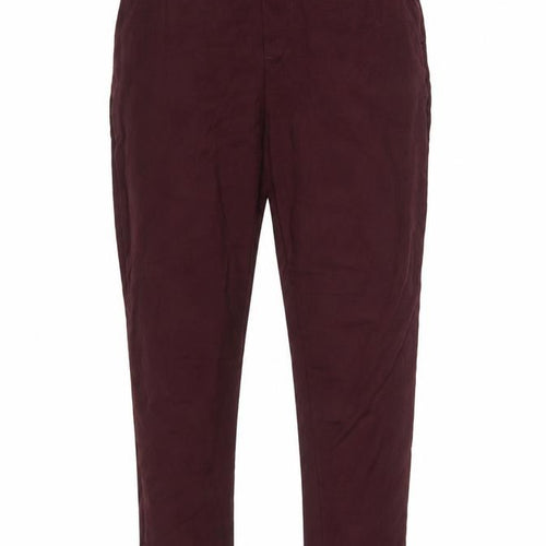 H&M Women’s Brown Tapered Trousers Size 8 L.O.G.G. Elastic Waist