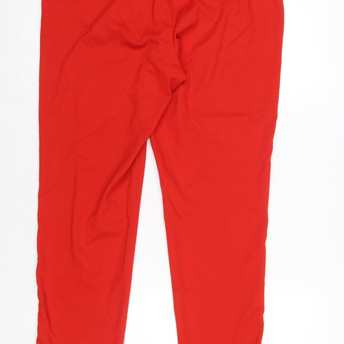 Next Women’s Red Ankle Trousers Size 12 Regular Polyester Blend