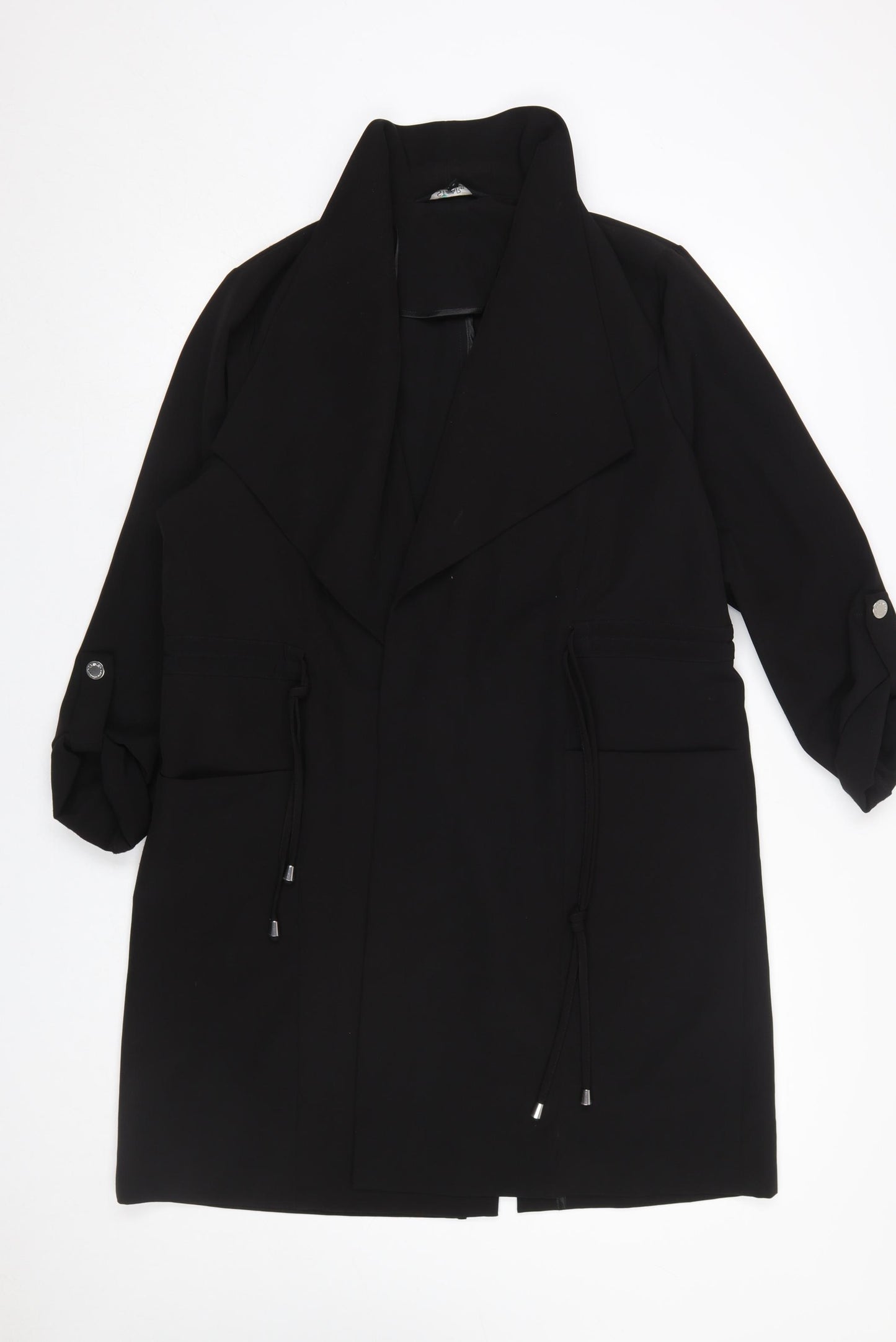 Star by Julien Macdonald Women's Black Mid-Length Overcoat Size 14