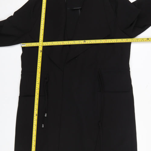 Star by Julien Macdonald Women's Black Mid-Length Overcoat Size 14