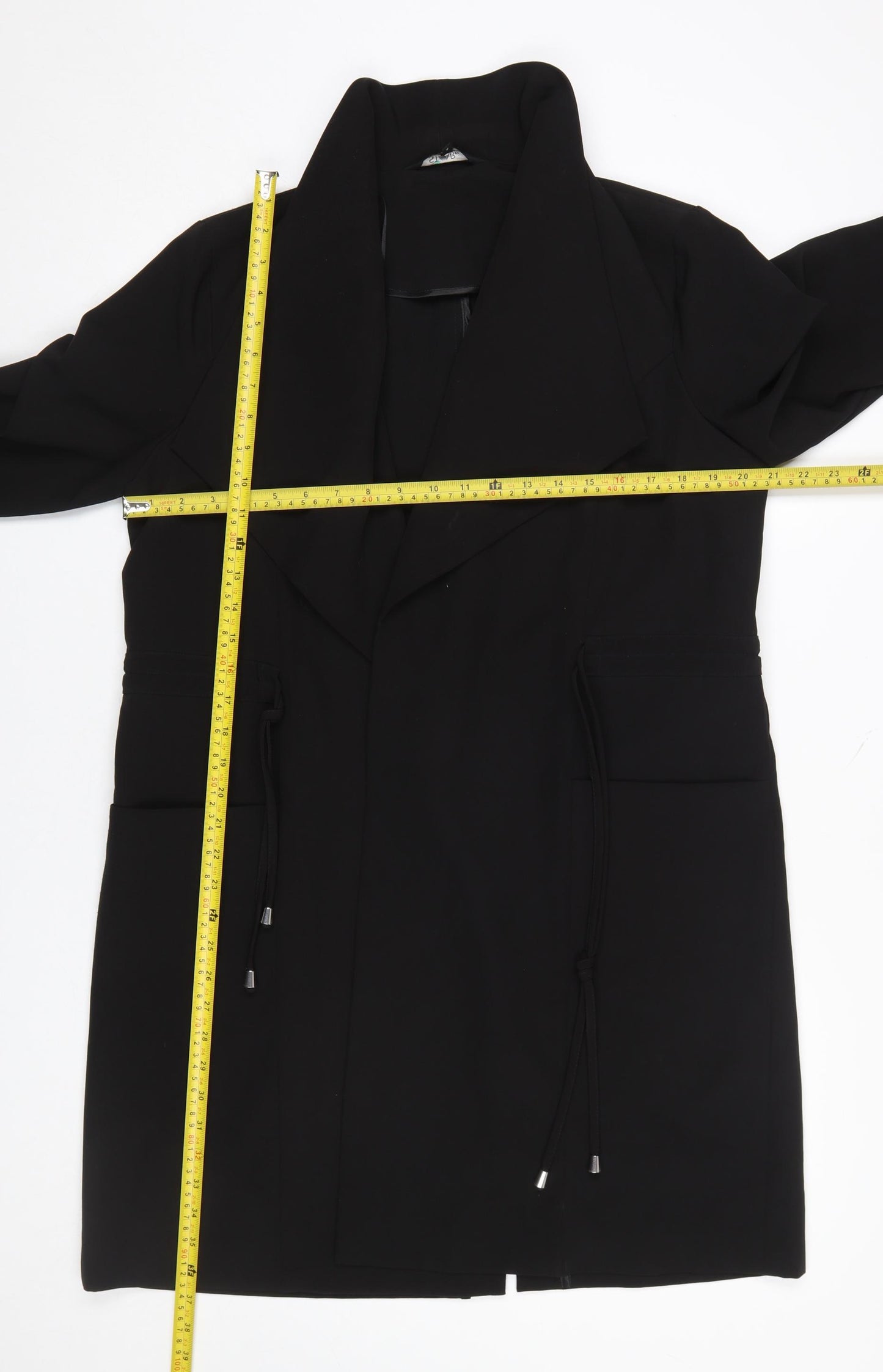 Star by Julien Macdonald Women's Black Mid-Length Overcoat Size 14