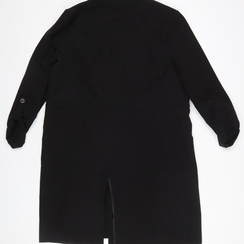 Star by Julien Macdonald Women's Black Mid-Length Overcoat Size 14