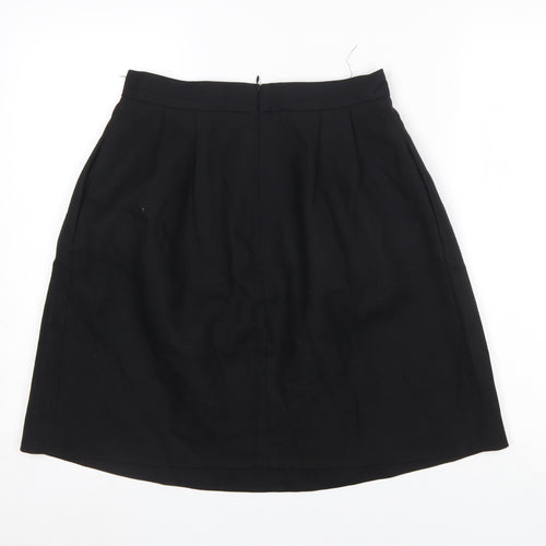 Massimo Dutti Women's Black A-Line Knee Length Skirt Size 12