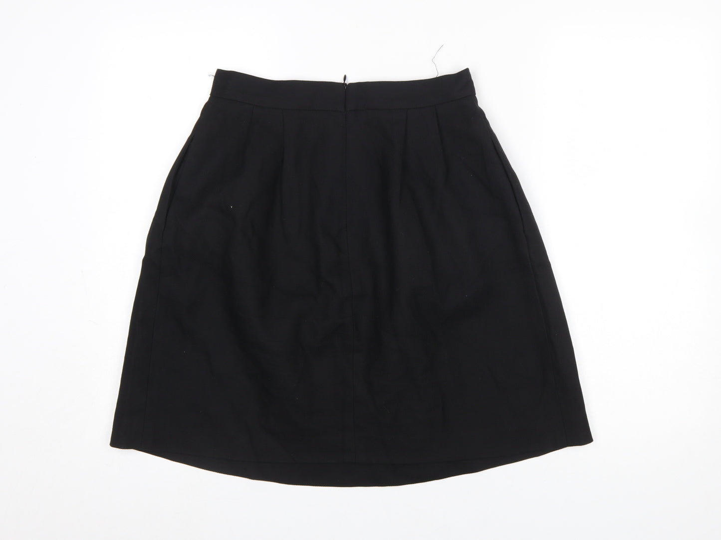 Massimo Dutti Women's Black A-Line Knee Length Skirt Size 12