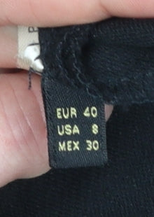 Massimo Dutti Women's Black A-Line Knee Length Skirt Size 12