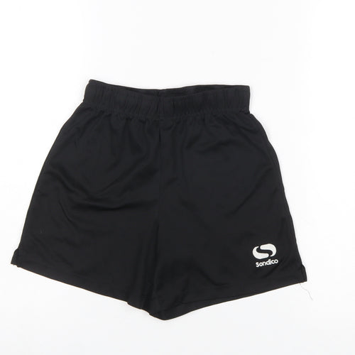 Sondico Boys Black 7-8 Years Athletic Polyester Football Shorts