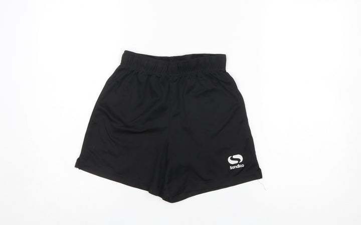 Sondico Boys Black 7-8 Years Athletic Polyester Football Shorts