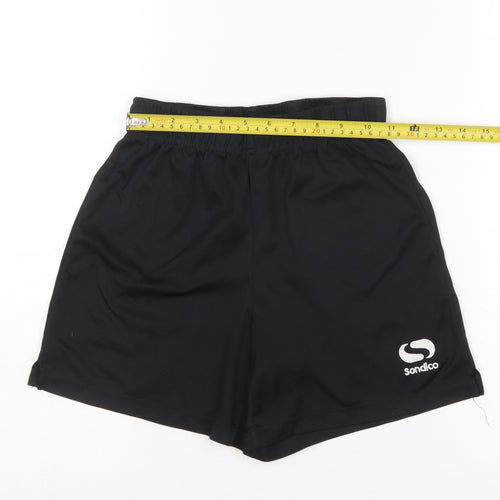 Sondico Boys Black 7-8 Years Athletic Polyester Football Shorts