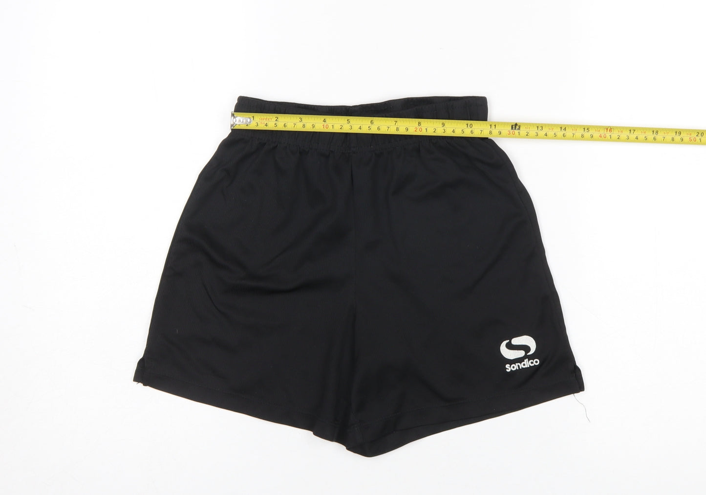 Sondico Boys Black 7-8 Years Athletic Polyester Football Shorts