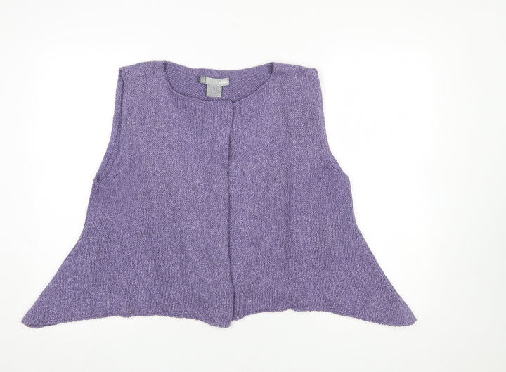 Pôles Women's Purple Merino Wool Silk Sleeveless Knit Vest M