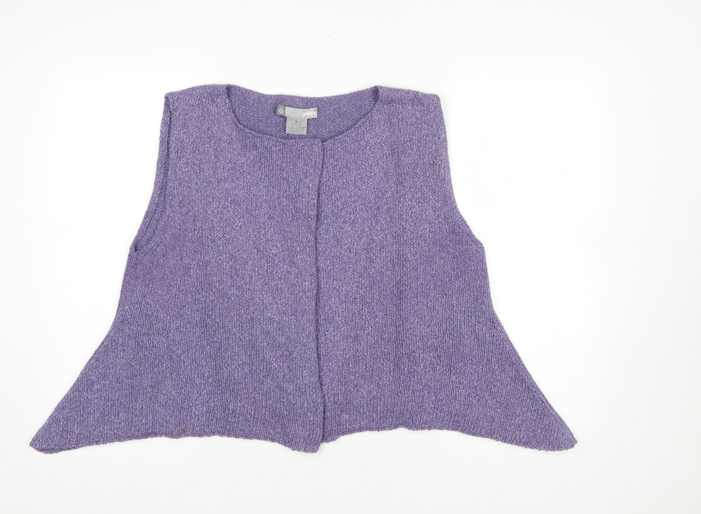 Pôles Women's Purple Merino Wool Silk Sleeveless Knit Vest M