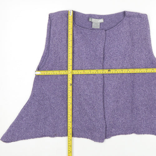 Pôles Women's Purple Merino Wool Silk Sleeveless Knit Vest M