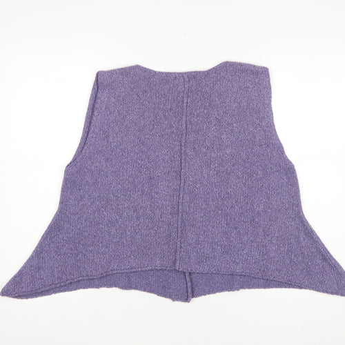 Pôles Women's Purple Merino Wool Silk Sleeveless Knit Vest M