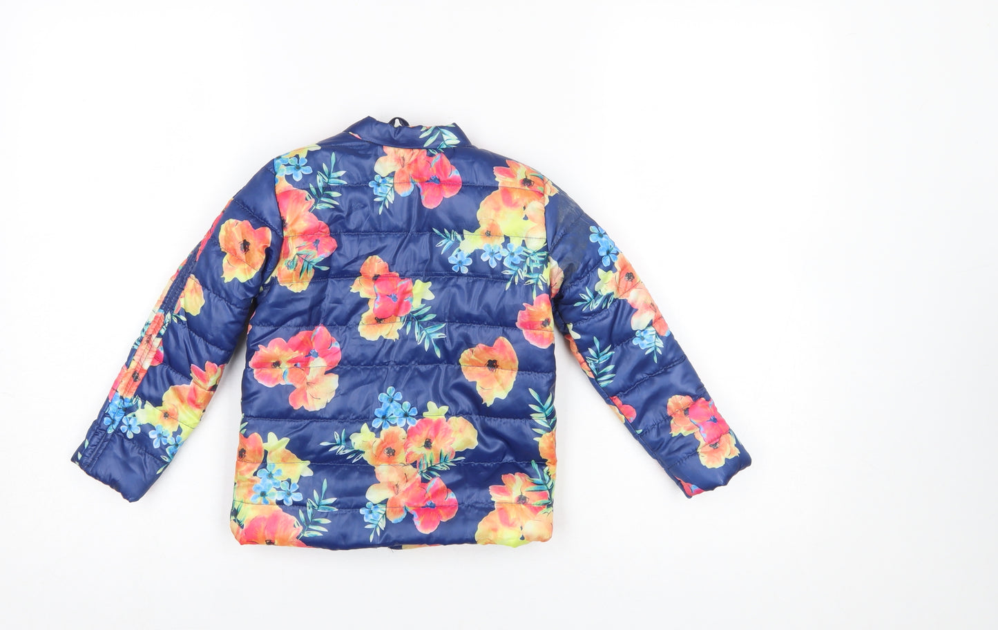 Pepco Girls Multicoloured Floral Puffer Jacket Coat 3-4 Years Polyester