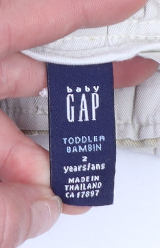 Gap Boys Beige Cargo Shorts 2 Years Twill Cotton Pockets Summer