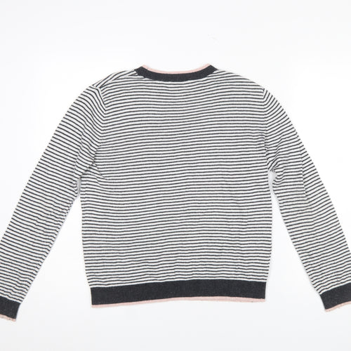 Mintie by Mint Velvet Girls Black Striped Lightning Jumper 11-12 Years