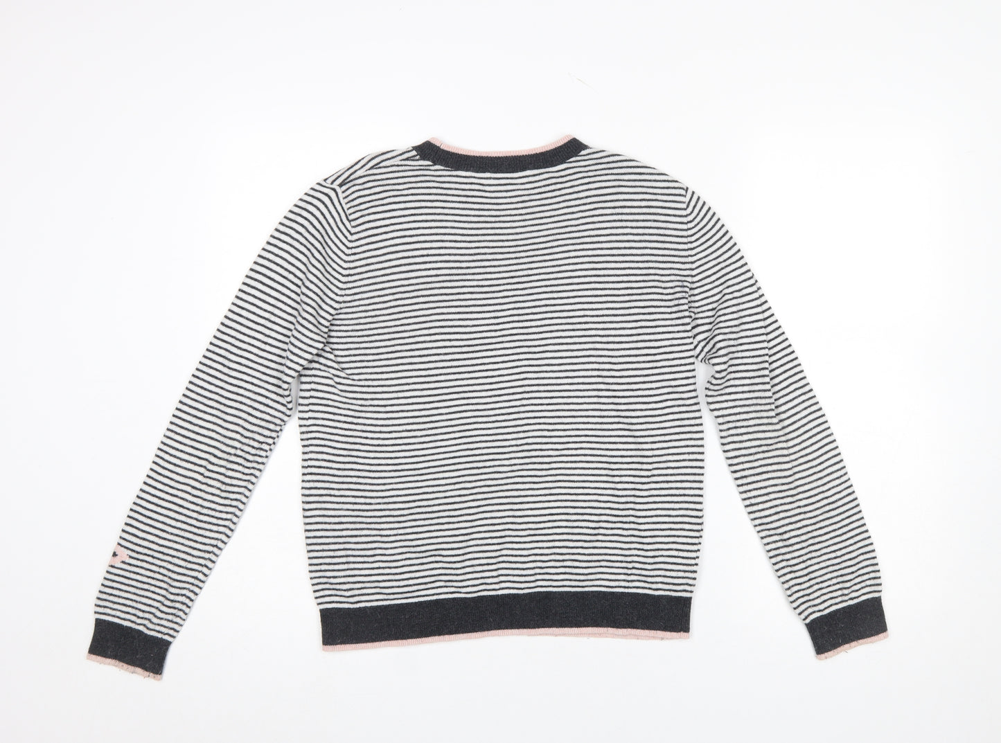 Mintie by Mint Velvet Girls Black Striped Lightning Jumper 11-12 Years