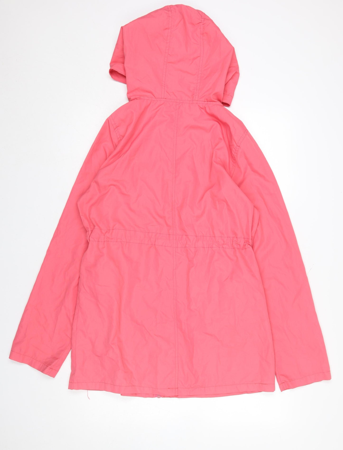 Pack a Parka Women's Pink Lightweight Hooded Mid-Length Parka Jacket Size M