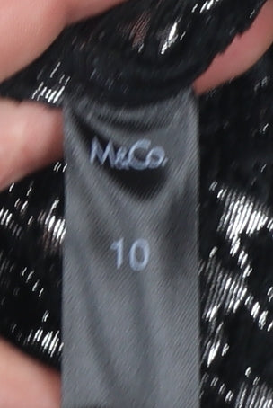 M&Co. Women's Silver Check Pencil Skirt Size 10 Knee Length