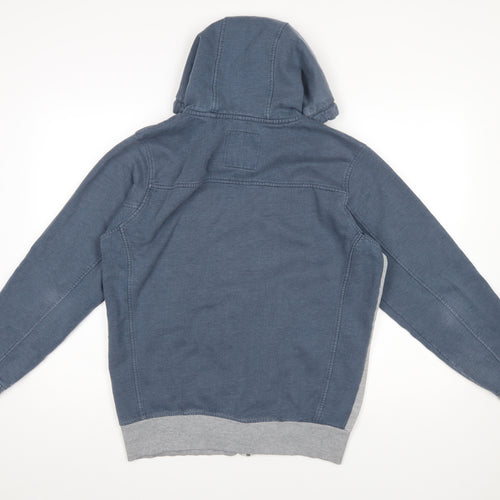 Centered Mens Grey Full Zip Hoodie Size M Casual Fleece Jacket