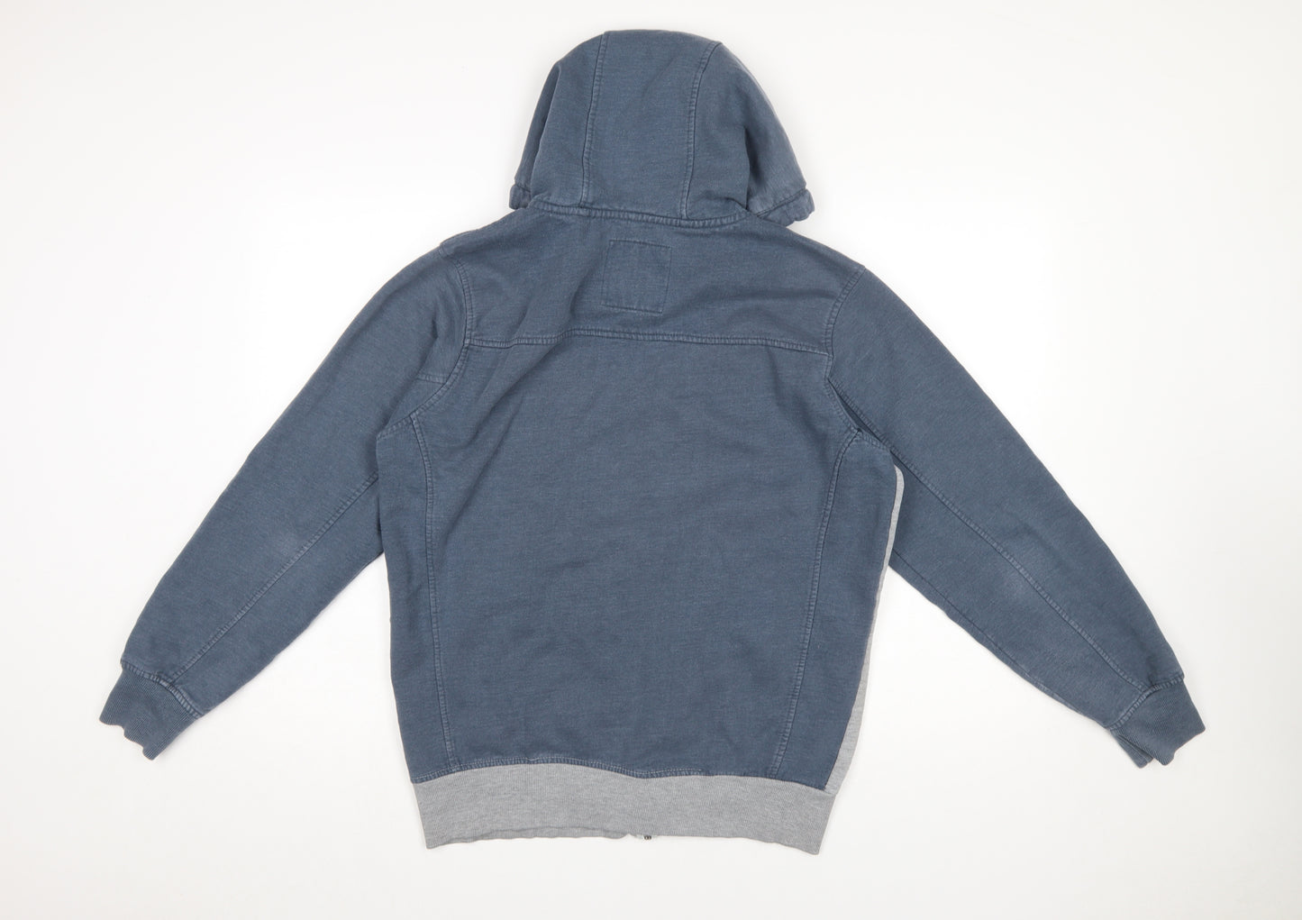 Centered Mens Grey Full Zip Hoodie Size M Casual Fleece Jacket