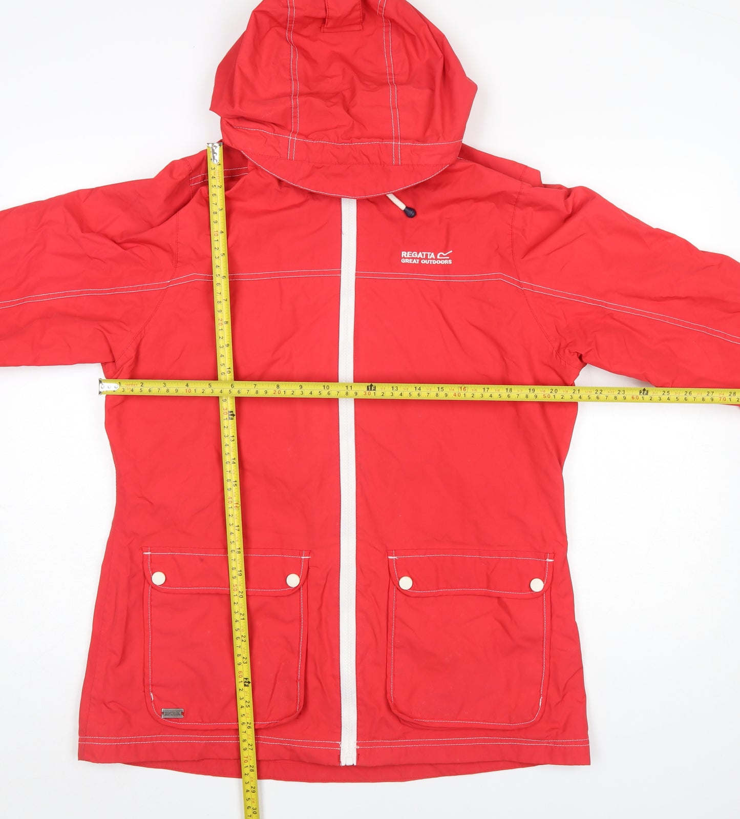Regatta Women's Red Waterproof Hooded Rain Coat Jacket UK 16