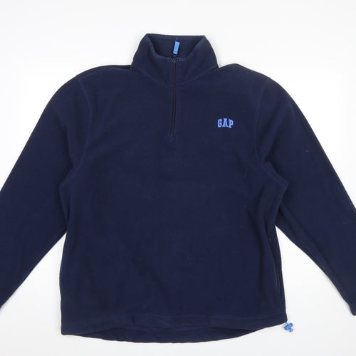 GAP Men's Blue Fleece 1/4 Zip Pullover Sweatshirt Size L
