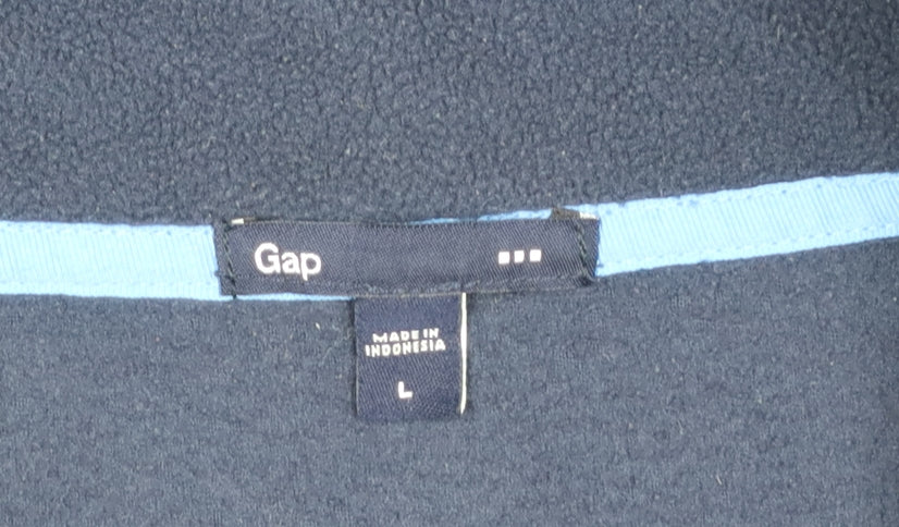 GAP Men's Blue Fleece 1/4 Zip Pullover Sweatshirt Size L
