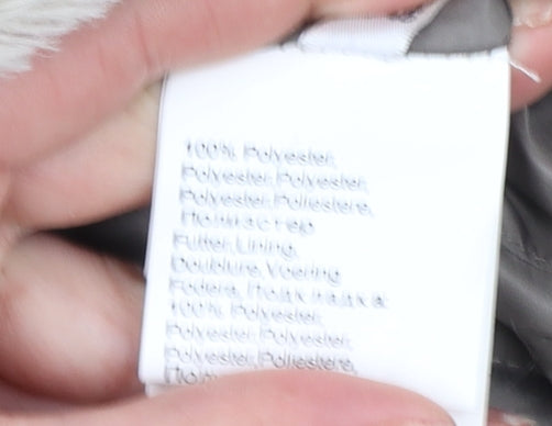 White Label Women's Brown Size 14 Hooded Puffer Jacket with Fur Trim