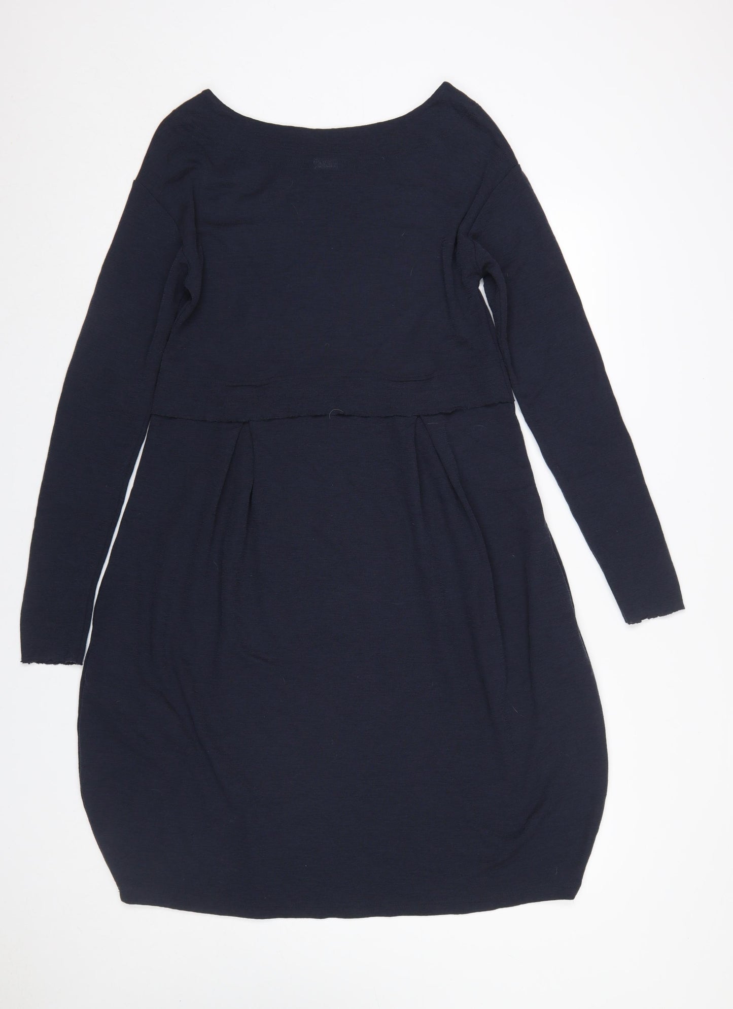 By Basics Women Navy Long Sleeve Knee Length A-Line Dress M