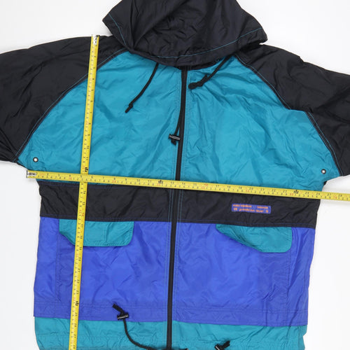 Marcel Clair Men’s Blue Colour Block Windbreaker Jacket M