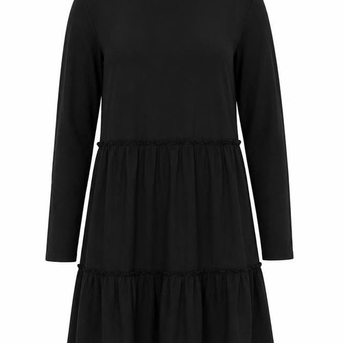 Warehouse Women Black Long Sleeve High Neck Shift Dress Size 10