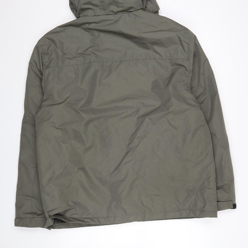 Primark Mens Green 2XL Hooded Windbreaker Jacket Lightweight Casual
