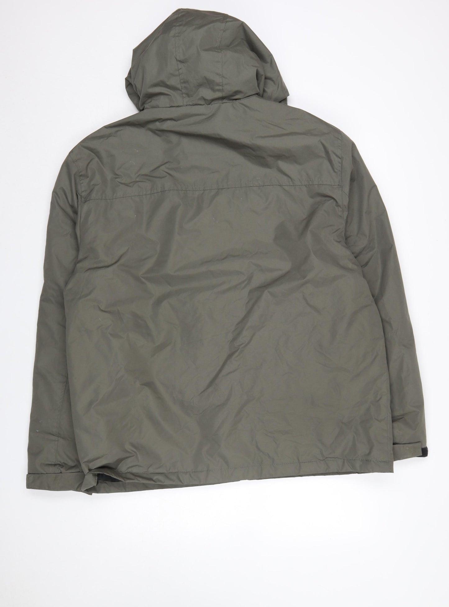 Primark Mens Green 2XL Hooded Windbreaker Jacket Lightweight Casual