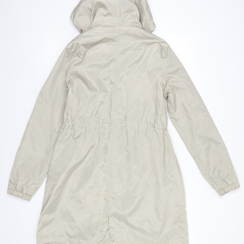 Gallery Women's Beige Hooded Parka Coat Size 10 Regular