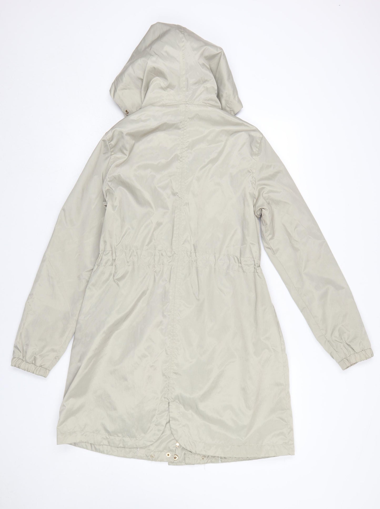 Gallery Women's Beige Hooded Parka Coat Size 10 Regular