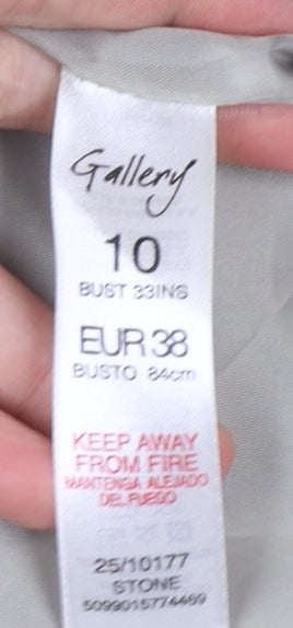 Gallery Women's Beige Hooded Parka Coat Size 10 Regular