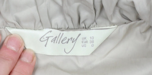 Gallery Women's Beige Hooded Parka Coat Size 10 Regular