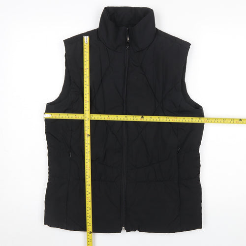 TU Women's Black Quilted Padded Waistcoat Size 14
