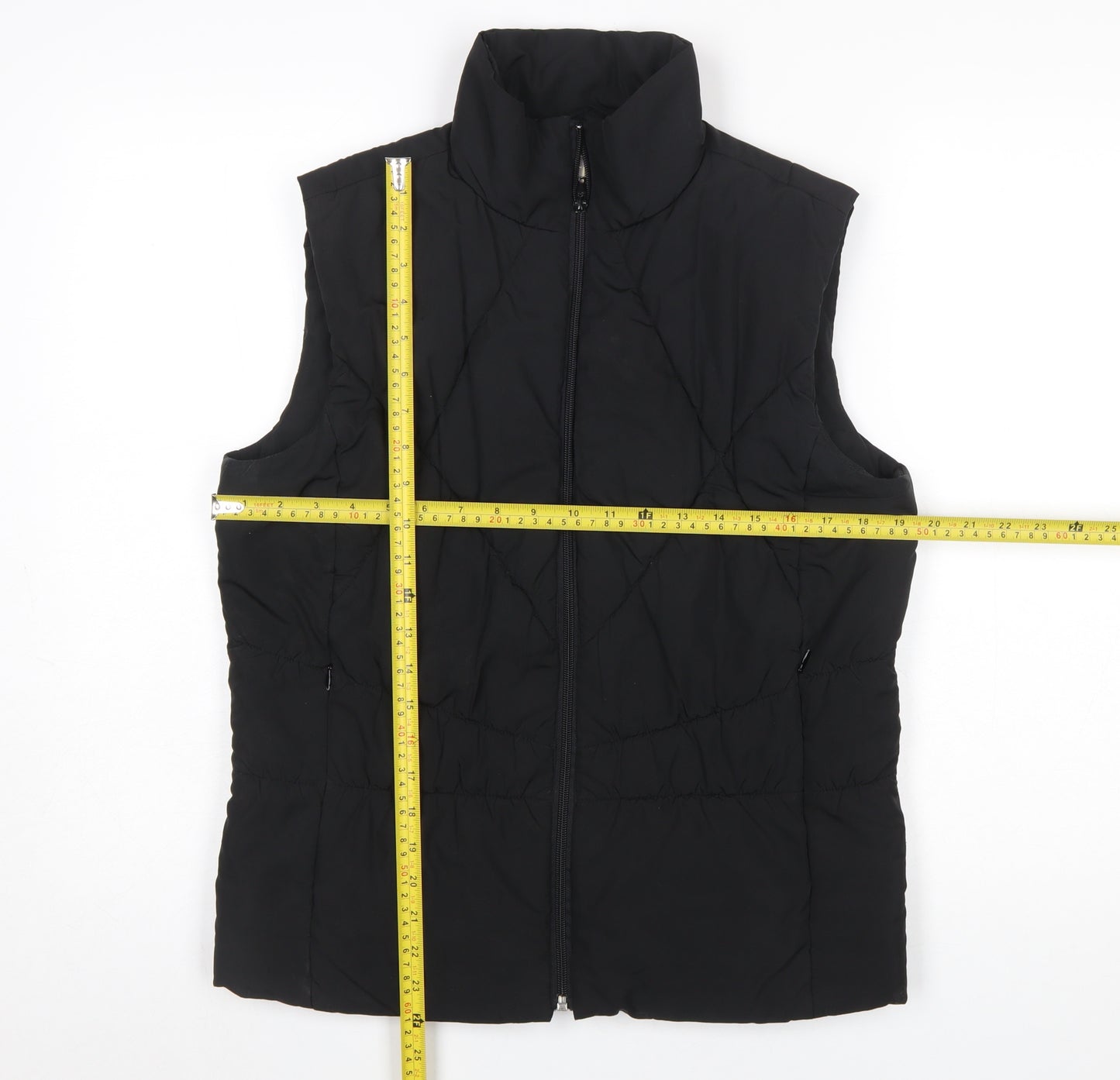 TU Women's Black Quilted Padded Waistcoat Size 14