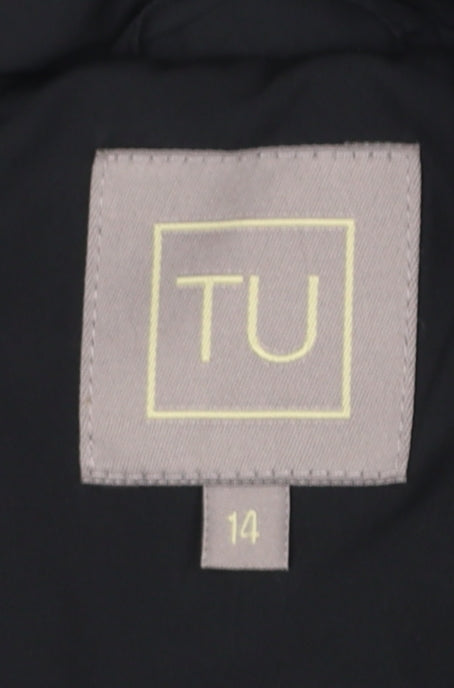 TU Women's Black Quilted Padded Waistcoat Size 14