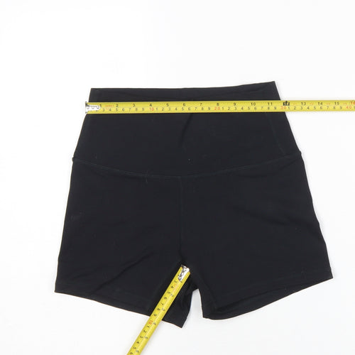 FLXXFIT Womens Black Biker Shorts Medium Stretch Gym Yoga Activewear