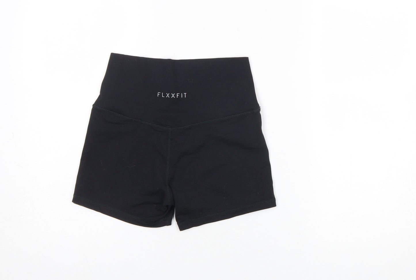 FLXXFIT Womens Black Biker Shorts Medium Stretch Gym Yoga Activewear