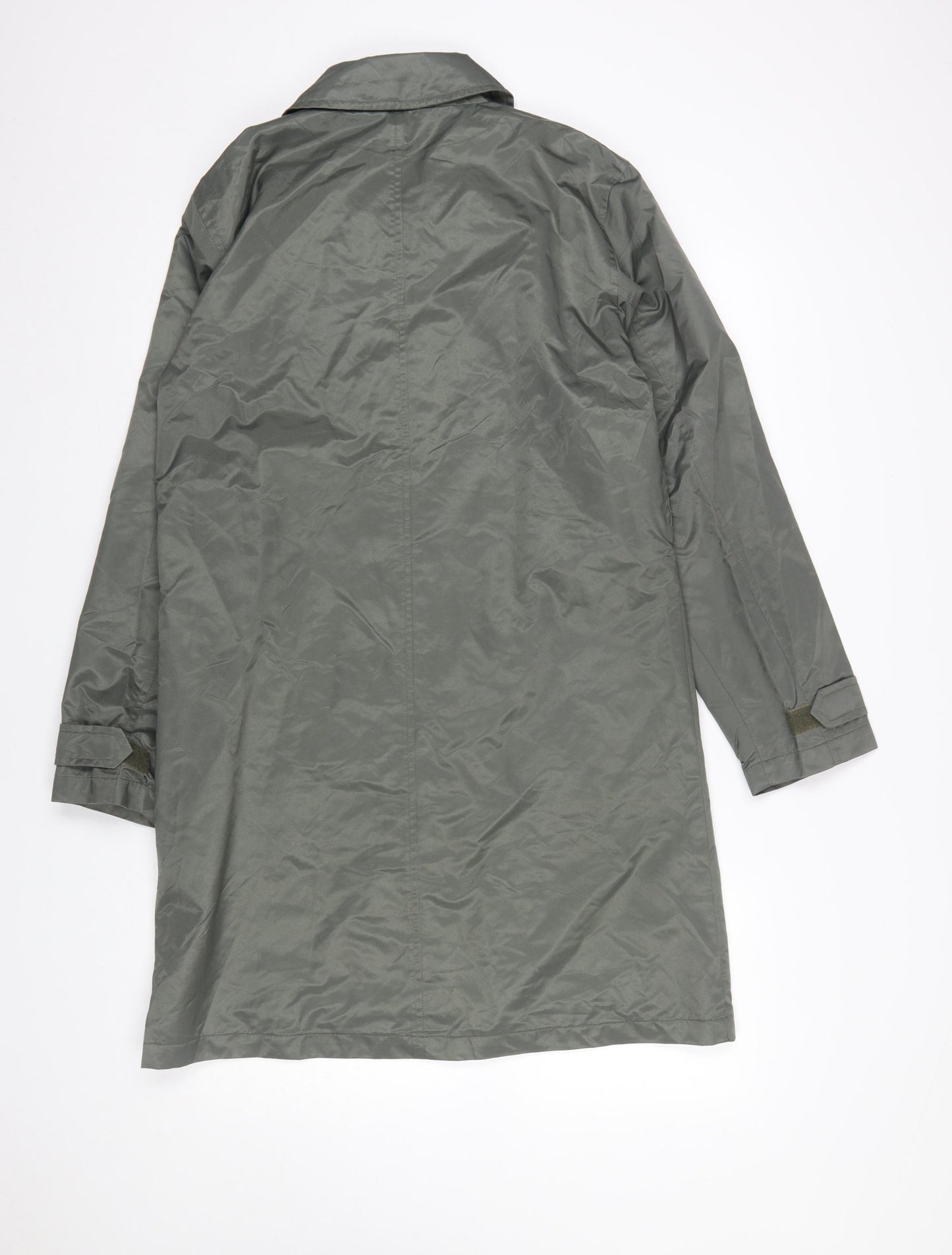 QS Clothing Women’s Grey Long Rain Coat Size M Water Resistant