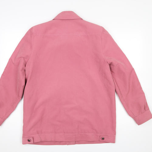 Klassik Women Pink Size 12 Mid-Length Button Coat Polyester Nylon