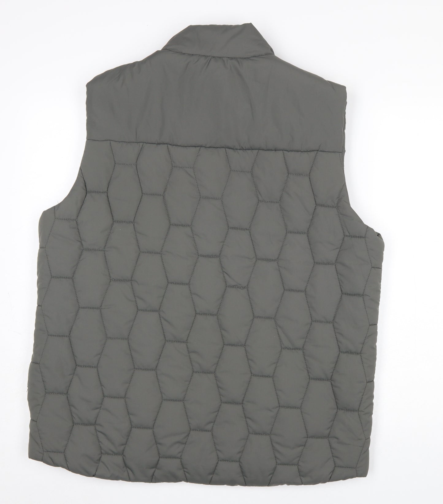 Lincoln Men's Grey Quilted Puffer Waistcoat L Winter Casual