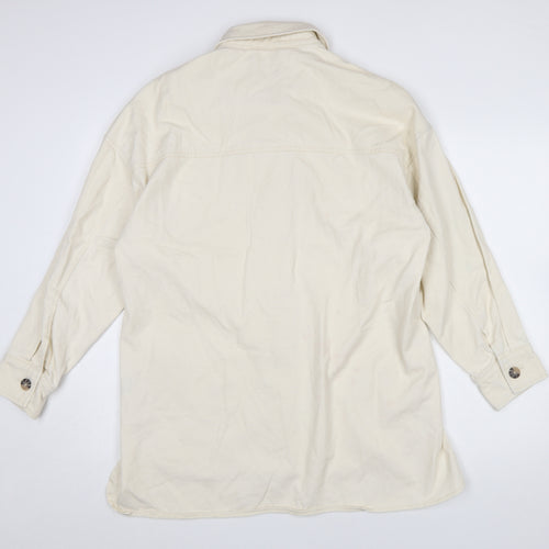 George Women’s Ivory Cotton Twill Button Jacket Size S 8-10