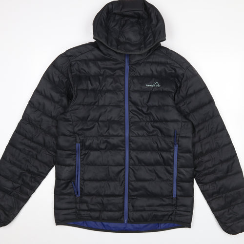 Freedom Trail Men's Black Hooded Puffer Jacket Size M
