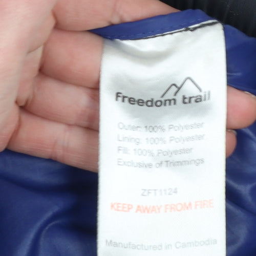 Freedom Trail Men's Black Hooded Puffer Jacket Size M