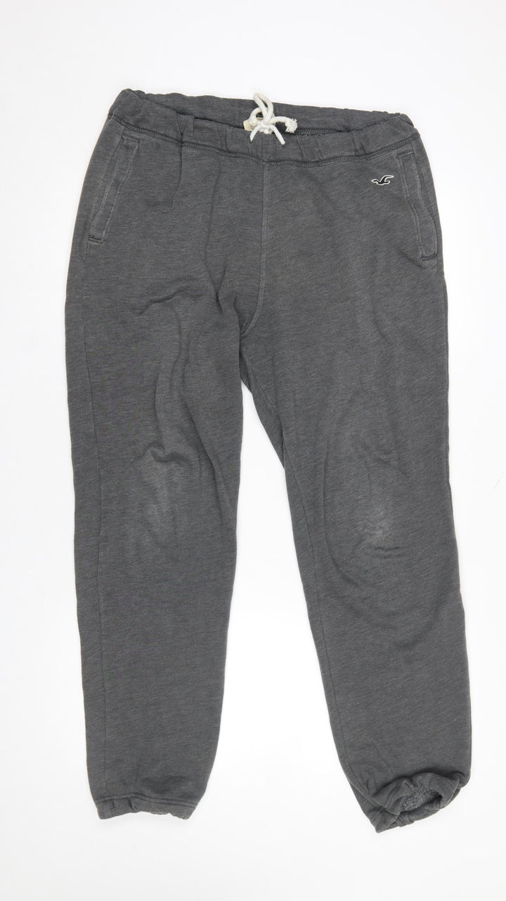 Hollister Men’s Grey Regular Fit Sweatpants M Tapered Leg Casual